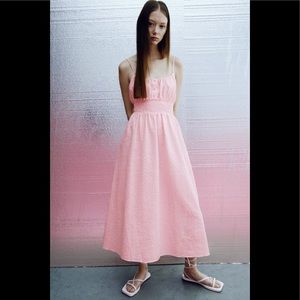 GINGHAM MIDI DRESS